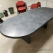 Grey w/ Black Trim Racetrack Boardroom Table 8'